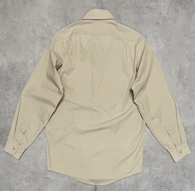 画像4: 90'S EDDIE BAUER 黒タグ ポプリンシャツ ベージュ USA製 (VINTAGE)