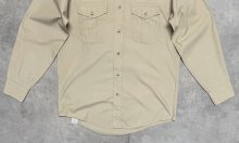 他の写真3: 90'S EDDIE BAUER 黒タグ ポプリンシャツ ベージュ USA製 (VINTAGE)