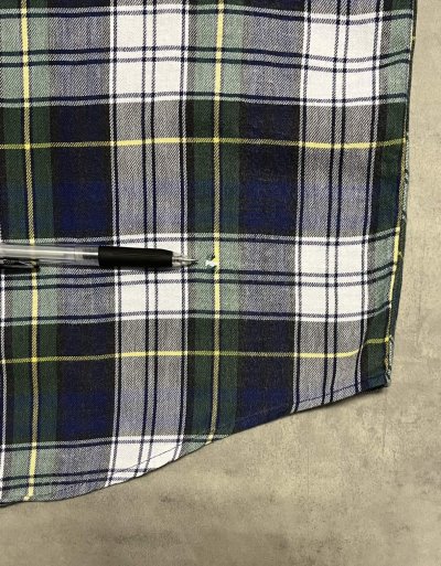 画像4: 90'S LL Bean フランネル レギュラーカラーシャツ チェック柄 USA製 (VINTAGE)