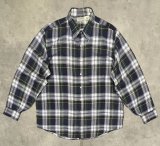 90'S LL Bean フランネル レギュラーカラーシャツ チェック柄 USA製 (VINTAGE)