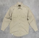 90'S EDDIE BAUER 黒タグ ポプリンシャツ ベージュ USA製 (VINTAGE)