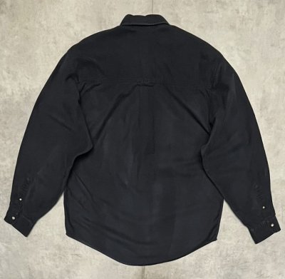 画像3: 90'S EDDIE BAUER 黒タグ シャモアクロス BDシャツ ダークネイビー (VINTAGE)