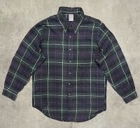 90'S BROOKS BROTHERS "BROOKS FLANNEL" フランネル BDシャツ チェック柄 USA製 (VINTAGE)