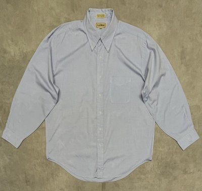 画像1: 90'S LL Bean ピンオックス BDシャツ ブルー (VINTAGE)