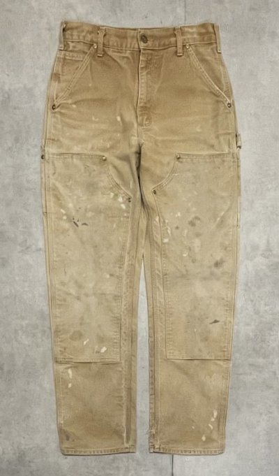 画像1: CARHARTT ダブルニー ダック ペインターパンツ ブラウン USA製 (VINTAGE)