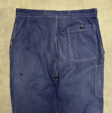 他の写真3: 60'S フレンチワーク フックボタン ボタンフライ ワークパンツ ブルー (VINTAGE)