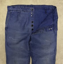 他の写真1: 60'S BOTTON LE CABLE フレンチワーク モールスキン ワークパンツ ブルー フランス製 (VINTAGE)