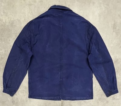 画像4: 60'S LE PIGEON VOYAGEUR フレンチワーク ワークジャケット カバーオール ブルー フランス製 (VINTAGE)