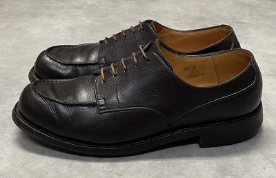 画像2: 90'S J.M.WESTON 641 "GOLF" 旧ロゴ レザー Uチップシューズ ブラウン フランス製 (VINTAGE)