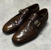画像1: 80'S J.M.WESTON 1733 旧ロゴ レザー シングルモンクストラップシューズ ブラウン フランス製 (VINTAGE) (1)