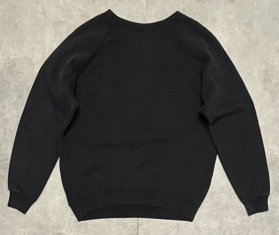 画像4: 80'S TULTEX ラグランスリーブ スウェットシャツ ブラック USA製 (VINTAGE)