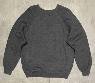 画像1: 70'S SPORTSWEAR ラグランスリーブ スウェットシャツ チャコール (VINTAGE)