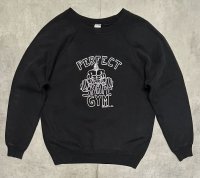 80'S TULTEX ラグランスリーブ スウェットシャツ ブラック USA製 (VINTAGE)