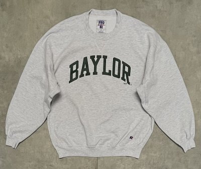 画像1: 90'S RUSSELL ATHLETIC "PRO COTTON" ヘビーウエイト 前Vガゼット付き スウェットシャツ ヘザーグレー USA製 (VINTAGE)