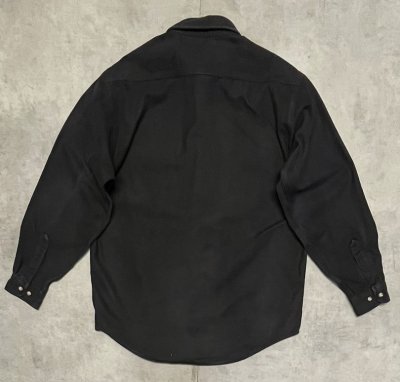 画像3: 80'S CARHARTT 三角タグ シャモアクロス ワークシャツ ブラック (VINTAGE)
