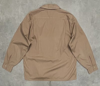 画像3: 60'S VAN HEUSEN コットン100% オープンカラーシャツ ライトブラウン (VINTAGE)