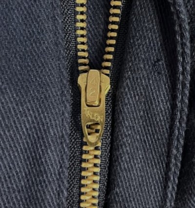 画像4: 70'S BIG YANK "BULL DENIM" カツラギパンツ ネイビー 42TALONジップ USA製 (DEADSTOCK)