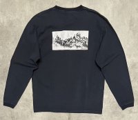 90'S PATAGONIA "BENEFICIAL T'S" バックプリント 長袖 Tシャツ ネイビー メキシコ製 (VINTAGE)