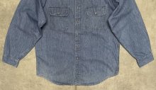 他の写真3: 80'S BANANA REPUBLIC 初期タグ 襟コーデュロイ デニムシャツ ライトインディゴ USA製 (VINTAGE)