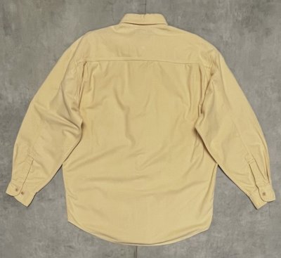 画像3: 80'S BANANA REPUBLIC 旧タグ シャモアクロス ワークシャツ ライトイエロー (VINTAGE)