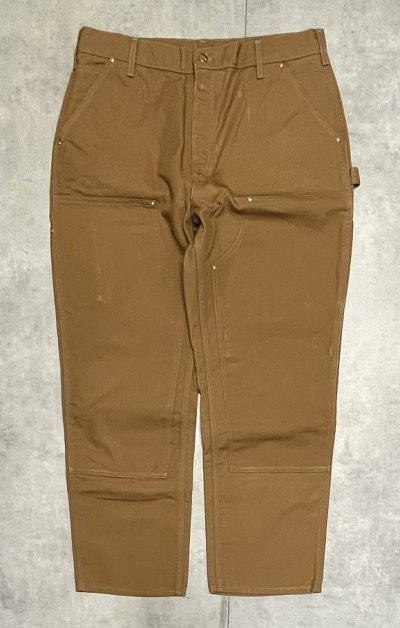 画像1: CARHARTT ダブルニー ダック ペインターパンツ ブラウン USA製 (DEADSTOCK)