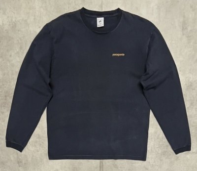 画像3: 90'S PATAGONIA "BENEFICIAL T'S" バックプリント 長袖 Tシャツ ネイビー メキシコ製 (VINTAGE)