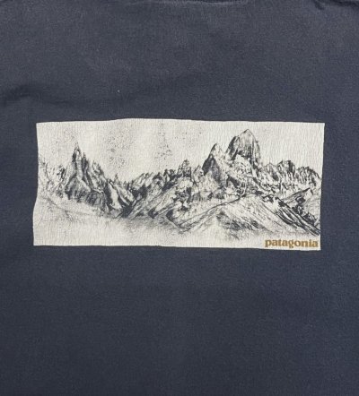 画像2: 90'S PATAGONIA "BENEFICIAL T'S" バックプリント 長袖 Tシャツ ネイビー メキシコ製 (VINTAGE)