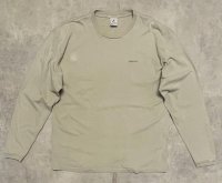90'S PATAGONIA "BENEFICIAL T'S" ロゴ刺繍 長袖 Tシャツ ベージュ メキシコ製 (VINTAGE)