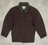 90'S LL Bean 襟コーデュロイ ダック カバーオール ダークブラウン (VINTAGE)