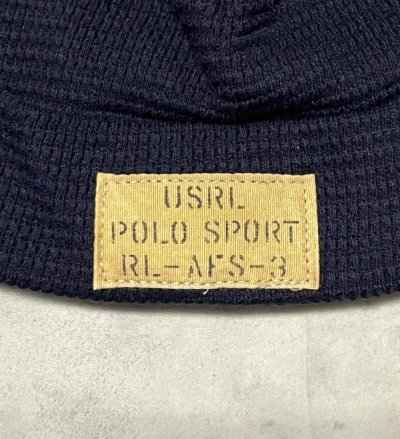 画像2: 90'S RALPH LAUREN POLO SPORT ミリタリー ワッチキャップ ダークネイビー (DEADSTOCK) 