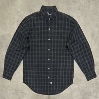 90'S RALPH LAUREN ロゴ無し タブカラー ポプリンシャツ チェック柄 (VINTAGE)