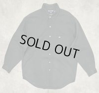 90'S RALPH LAUREN POLO SPORT "LOWELL SPORT" ツイル レギュラーカラーシャツ ダークグリーン (VINTAGE)