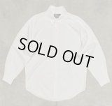 90'S RALPH LAUREN "BLAKE" ロゴ同色 オックスフォード BDシャツ オールホワイト (VINTAGE)