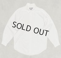 90'S RALPH LAUREN "BLAKE" ロゴ同色 オックスフォード BDシャツ オールホワイト (VINTAGE)