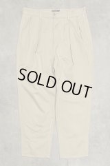 90'S RALPH LAUREN "ボックスロゴ" ツープリーツ チノパンツ ベージュ USA製 (VINTAGE)