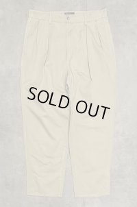 90'S RALPH LAUREN "ボックスロゴ" ツープリーツ チノパンツ ベージュ USA製 (VINTAGE)