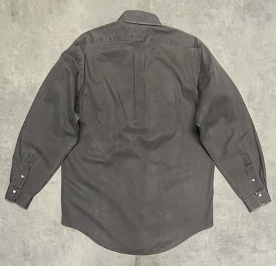 画像4: 90'S RALPH LAUREN ツイル BDシャツ チャコール USA製 (VINTAGE)