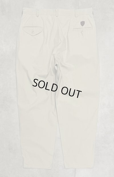 画像4: 90'S RALPH LAUREN "クレストロゴ" ツープリーツ ポプリンパンツ ベージュ TALONジップ USA製 (VINTAGE)