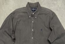 他の写真1: 90'S RALPH LAUREN ツイル BDシャツ チャコール USA製 (VINTAGE)