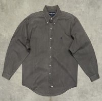 90'S RALPH LAUREN ツイル BDシャツ チャコール USA製 (VINTAGE)
