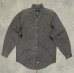 画像1: 90'S RALPH LAUREN ツイル BDシャツ チャコール USA製 (VINTAGE) (1)