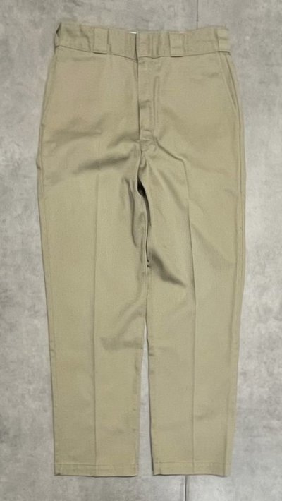 画像3: 80'S DICKIES 874 チビタグ ワークパンツ ベージュ W33L32 USA製 (VINTAGE)