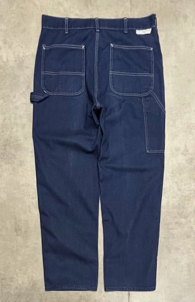 画像5: 80'S SEARS トップスナップボタン ペインターパンツ インディゴ USA製 (VINTAGE)