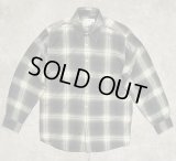 90'S J.CREW 旧タグ レーヨン混 長袖シャツ オンブレチェック ポルトガル製 (VINTAGE)