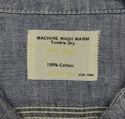 画像2: 70'S BIG MAC コットン100% シャンブレーシャツ ブルー USA製 (VINTAGE)