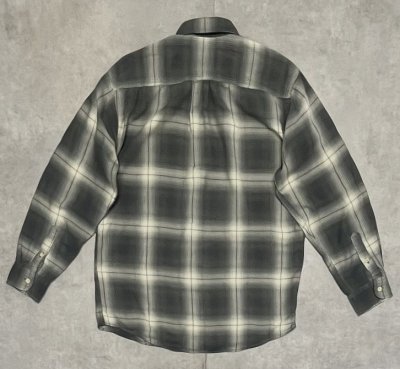 画像3: 90'S J.CREW 旧タグ レーヨン混 長袖シャツ オンブレチェック ポルトガル製 (VINTAGE)