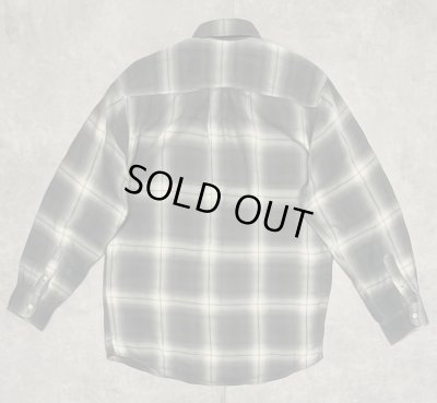 画像3: 90'S J.CREW 旧タグ レーヨン混 長袖シャツ オンブレチェック ポルトガル製 (VINTAGE)