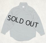 60'S SEARS "LUSTER CHINO" コットン100% ワークシャツ ダークグリーン (VINTAGE)