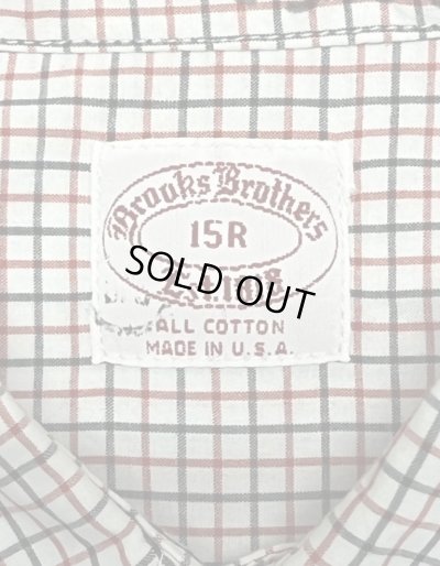 画像2: 80'S BROOKS BROTHERS ポプリン BDシャツ タッターソールチェック USA製 (VINTAGE)
