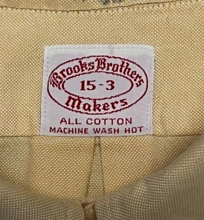 画像2: 70'S BROOKS BROTHERS "MAKERS" 6ボタン オックスフォード BDシャツ ライトオレンジ USA製 (VINTAGE)